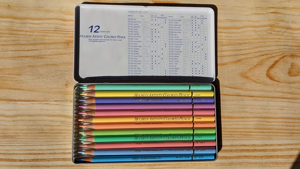 ホルベイン 色鉛筆12色パステルトーンセット